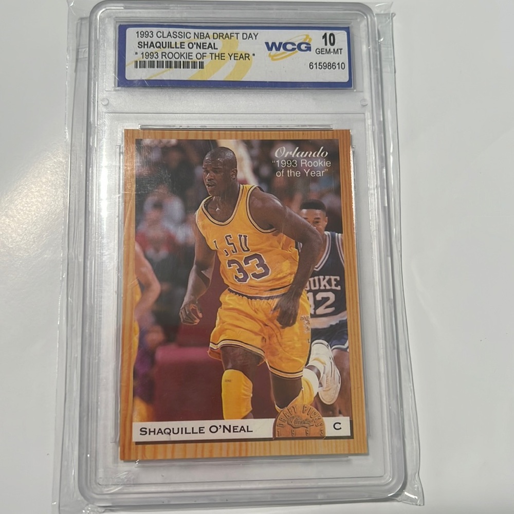 SHAQ ROOKIE!! - shaquielle O’Neal rookie of the year! Graded 10 LSU LAKERS MAGIC